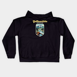 USA - NATIONAL PARK - YELLOWSTONE Hayden Valley - 7 Kids Hoodie